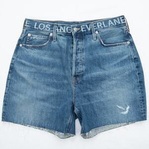 Everlane The Way-High® High Rise Raw Hem Jean Shorts Size 31